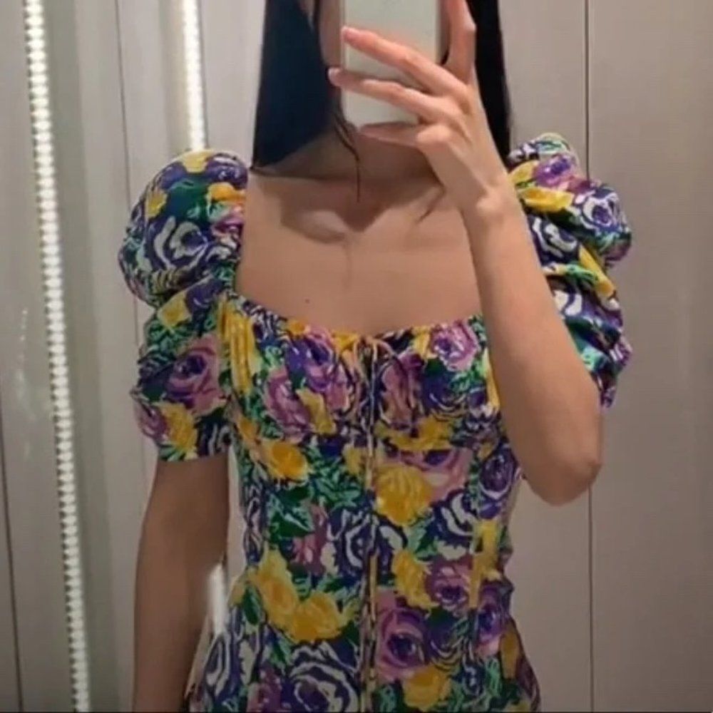 ZARA PRINTED CORSET STYLE DRESS - Picture 5 of 8